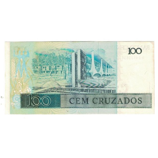 Banknote, Brazil, 100 Cruzados, KM:211c, AU(55-58)