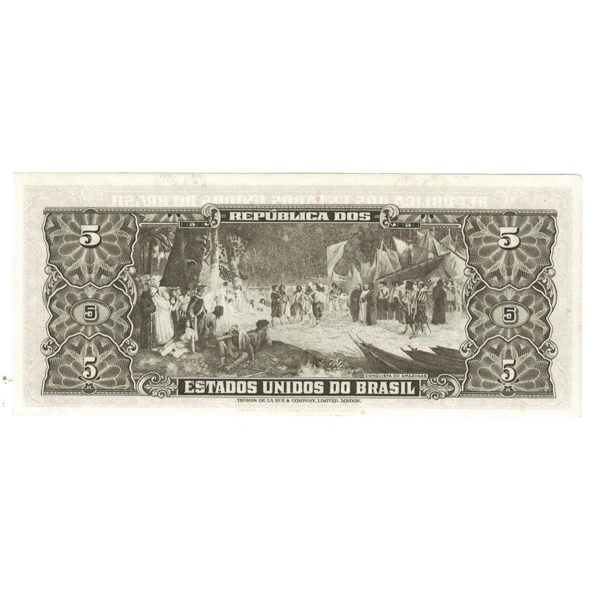 Banknote, Brazil, 5 Cruzeiros, KM:176d, UNC(60-62)