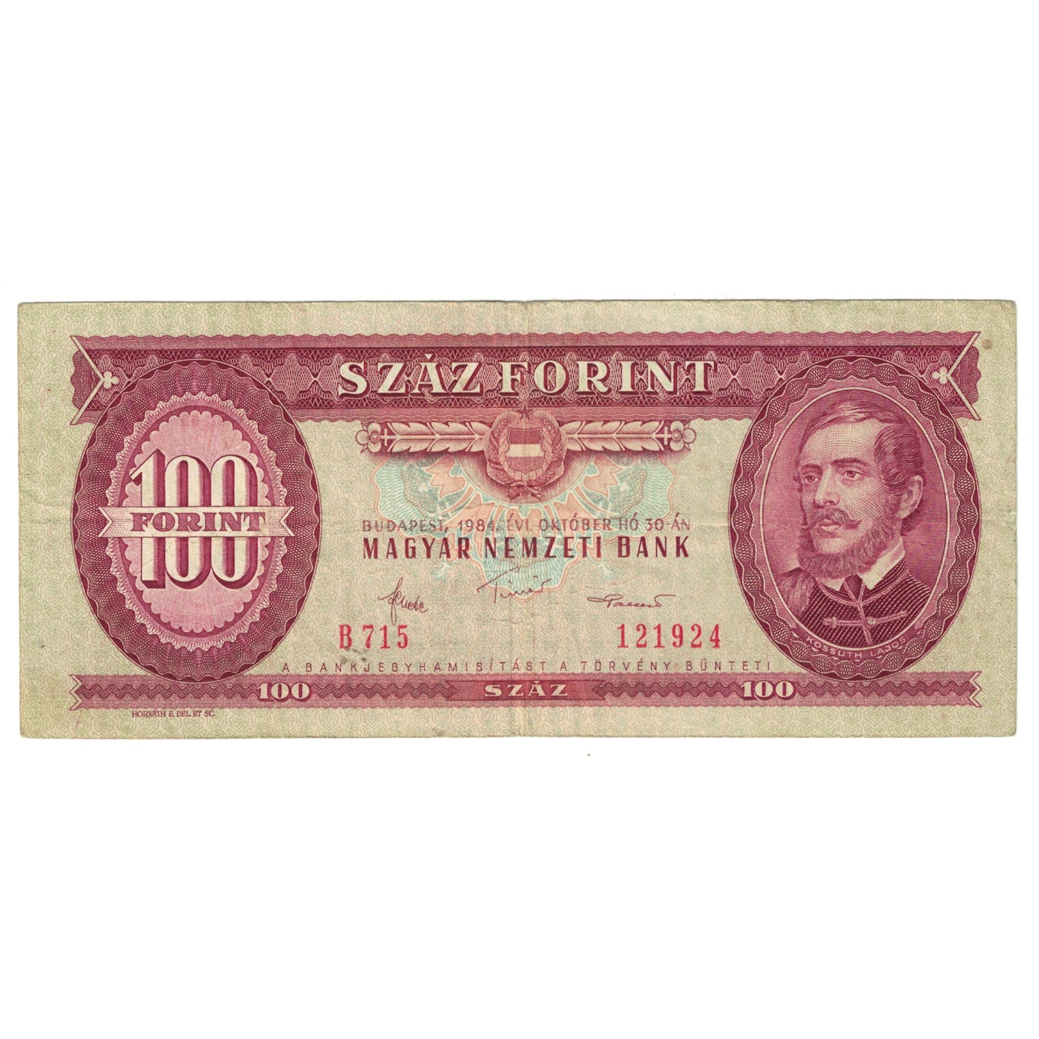 Banknote, Hungary, 100 Forint, 1984, 1984-10-30, KM:171c, VF(20-25)