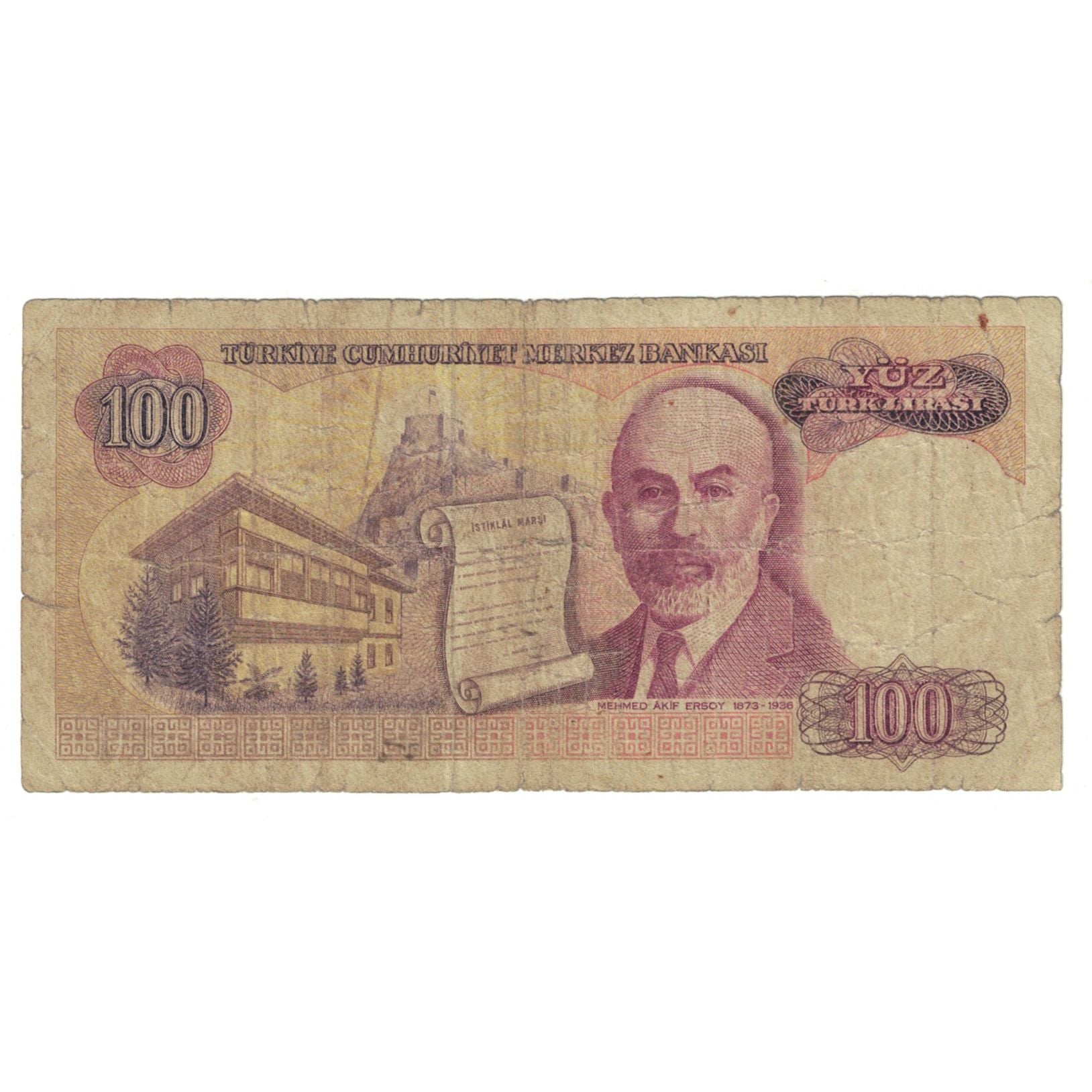 Banknote, Turkey, 100 Lira, KM:194a, VF(20-25)