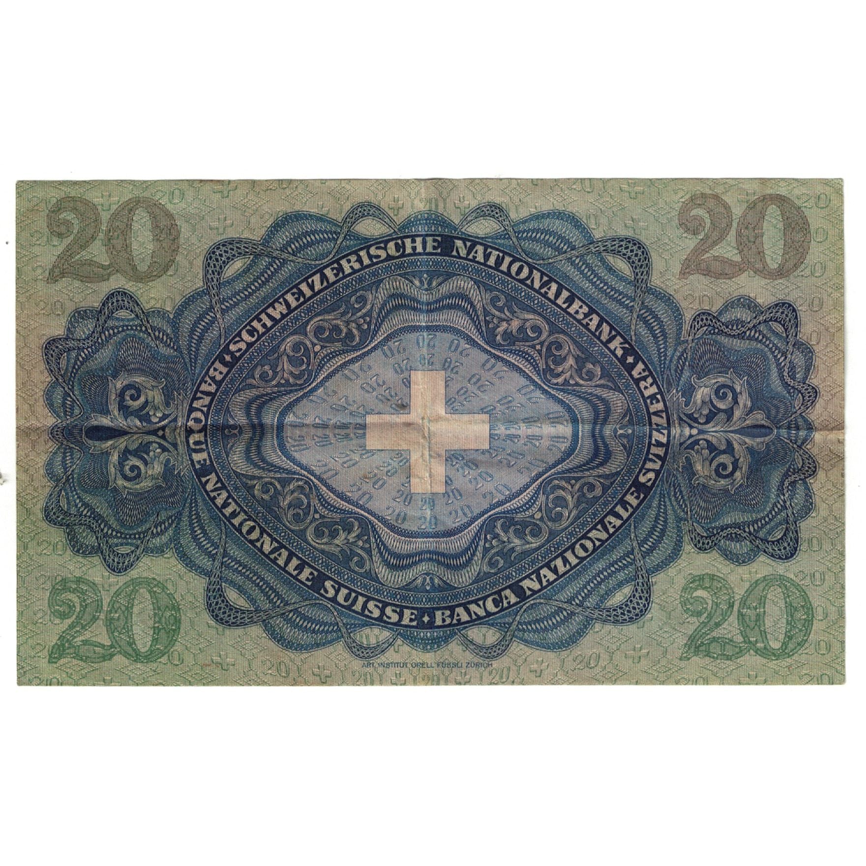 Geldschein, Schweiz, 20 Franken, 1942, 1942-12-04, KM:39l, SS