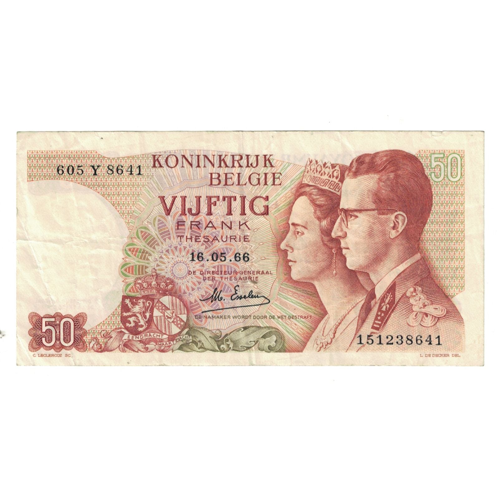 Banknote, Belgium, 50 Francs, 1966, 1966-05-16, KM:139, EF(40-45)