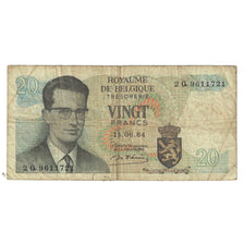 Banknote, Belgium, 20 Francs, 1964, 1964-06-15, KM:138, VF(20-25)