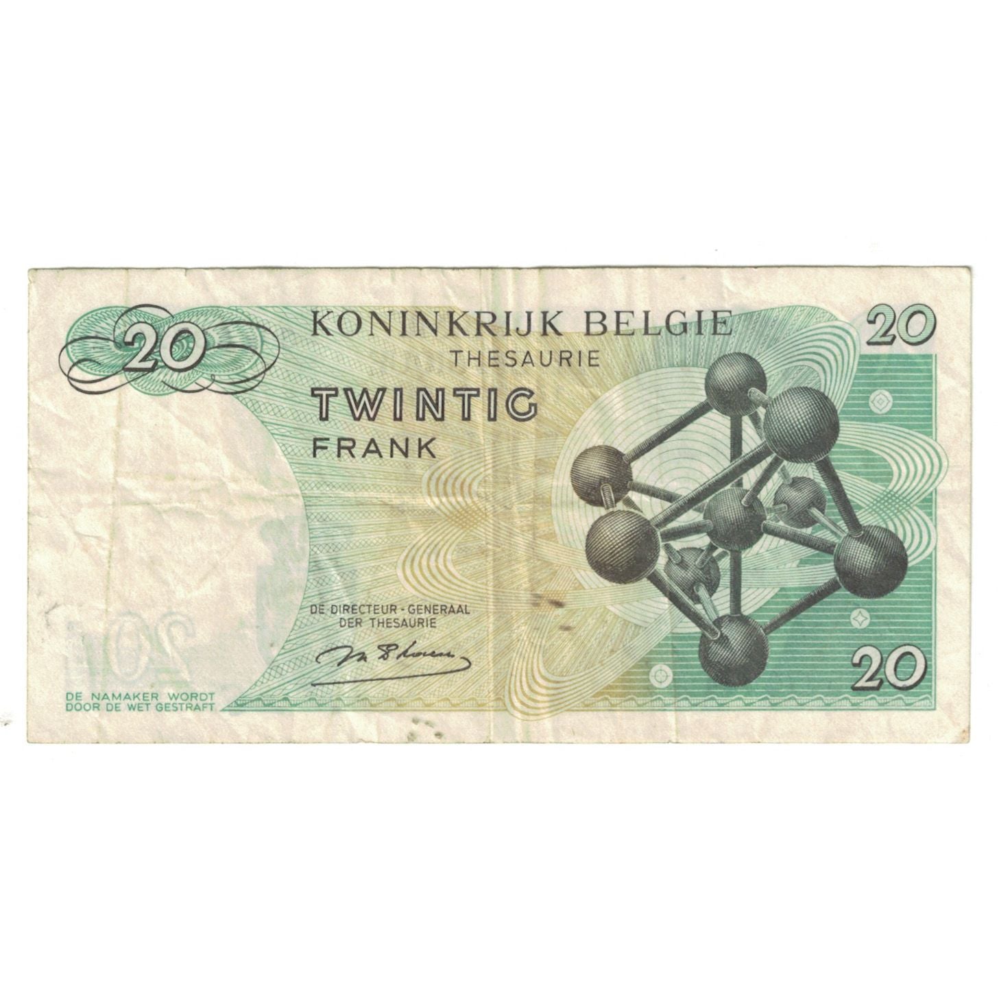 Banknote, Belgium, 20 Francs, 1964, 1964-06-15, KM:138, EF(40-45)