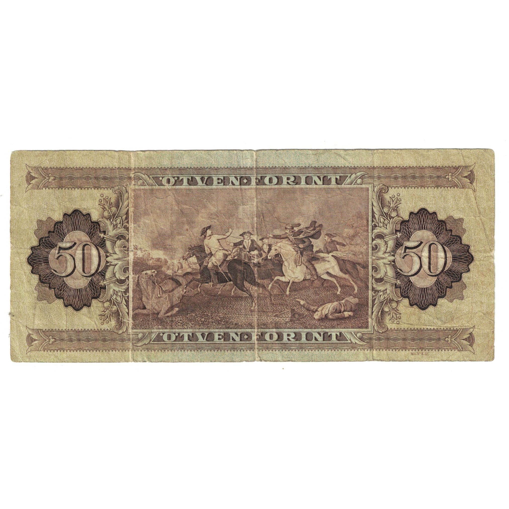 Biljet, Hongarije, 50 Forint, 1969, 1969-06-30, KM:170h, TB