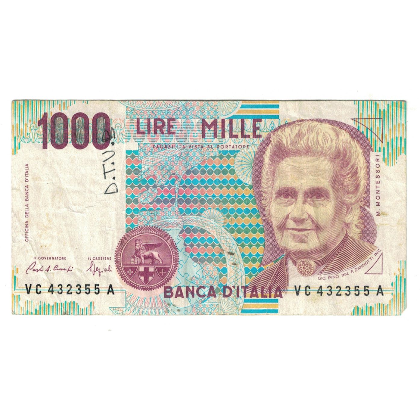 Banknote, Italy, 1000 Lire, 1990, 1990-10-03, KM:114a, VF(20-25)