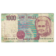 Banknote, Italy, 1000 Lire, 1990, 1990-10-03, KM:114a, VG(8-10)