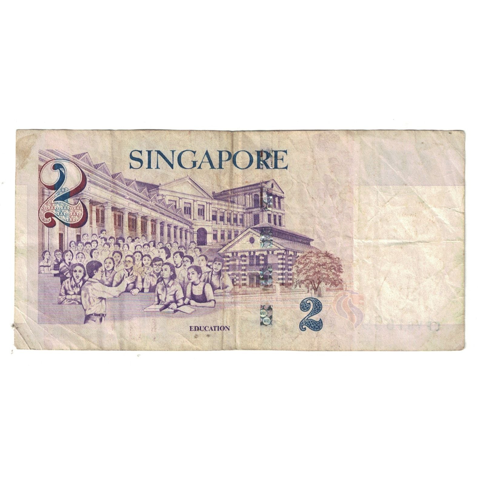 Banknote, Singapore, 2 Dollars, 2000, KM:45, VF(20-25)