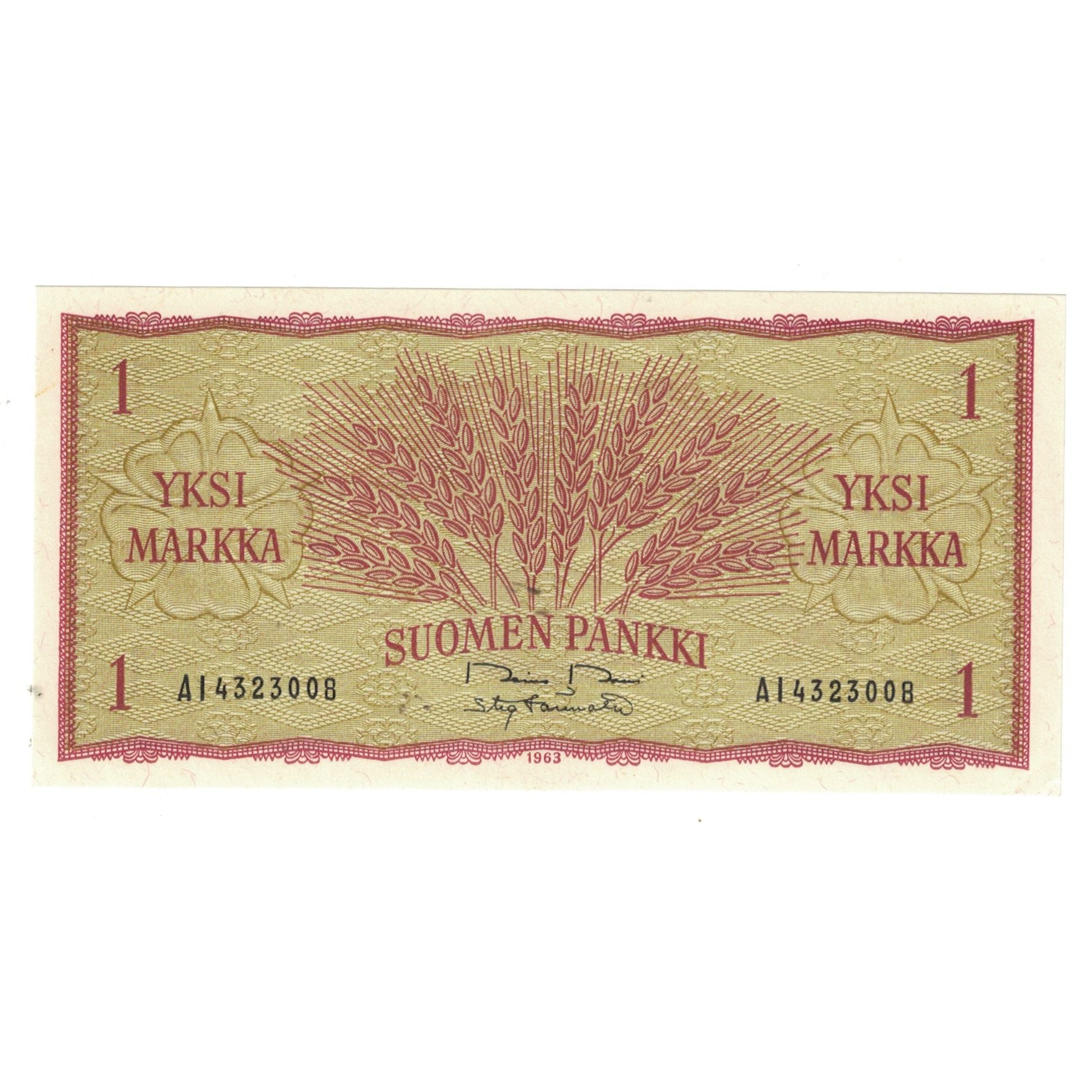 Banconote, Finlandia, 1 Markka, 1963, KM:98a, FDS