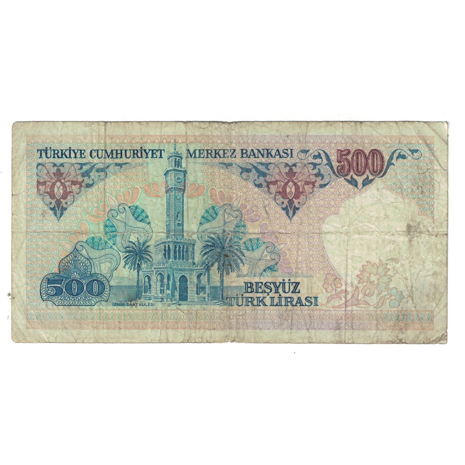Biljet, Turkije, 500 Lira, KM:195, B