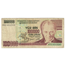 Banknote, Turkey, 100,000 Lira, KM:205, VF(20-25)