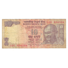 Banknot, India, 10 Rupees, KM:89c, VF(20-25)