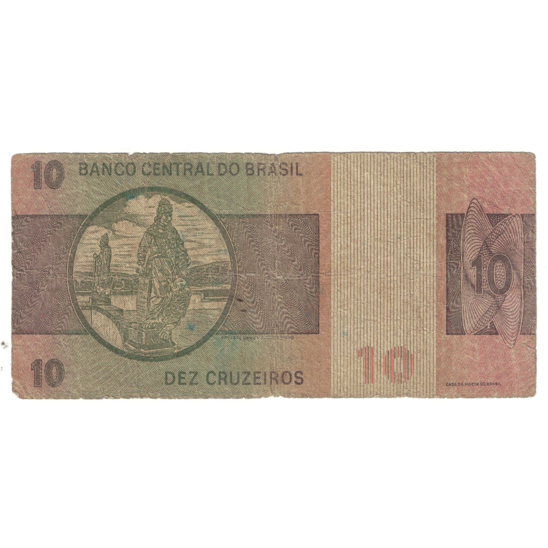 Banknote, Brazil, 10 Cruzeiros, KM:193c, VF(20-25)