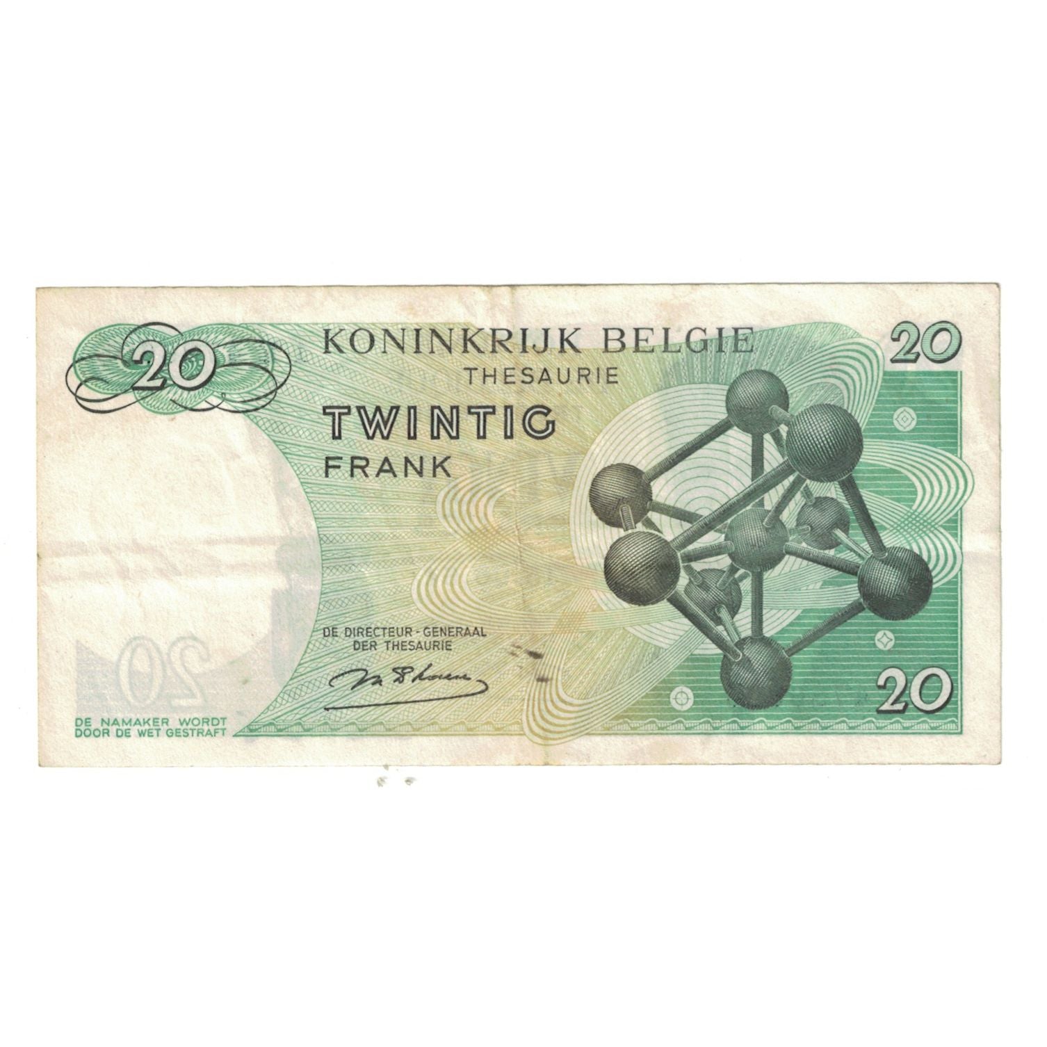 Banknote, Belgium, 20 Francs, 1964, 1964-06-15, KM:138, EF(40-45)