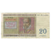 Banknote, Belgium, 20 Francs, 1956, 1956-04-03, KM:132b, VF(20-25)