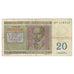 Banconote, Belgio, 20 Francs, 1956, 1956-04-03, KM:132b, MB