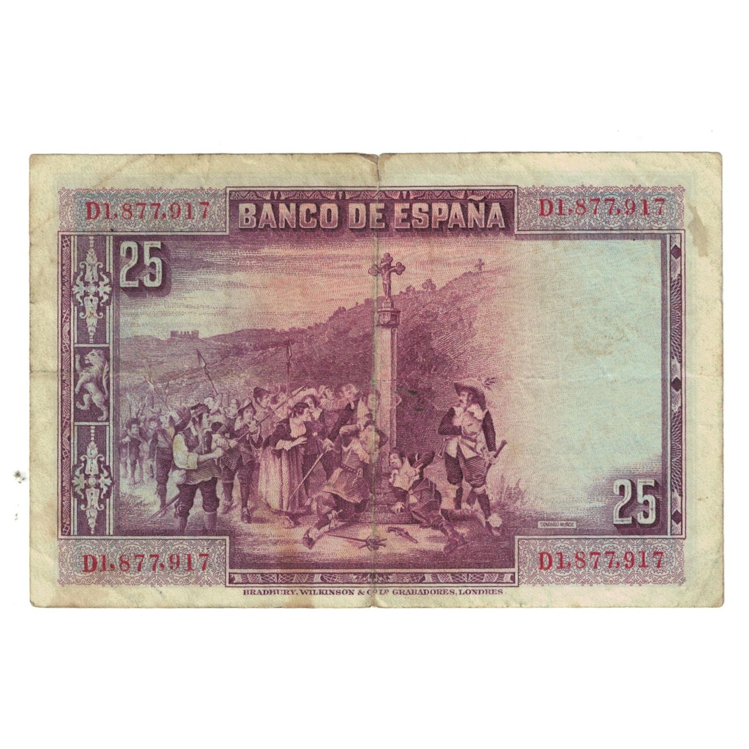 Billete, 25 Pesetas, 1928, España, 1928-08-15, KM:74b, BC