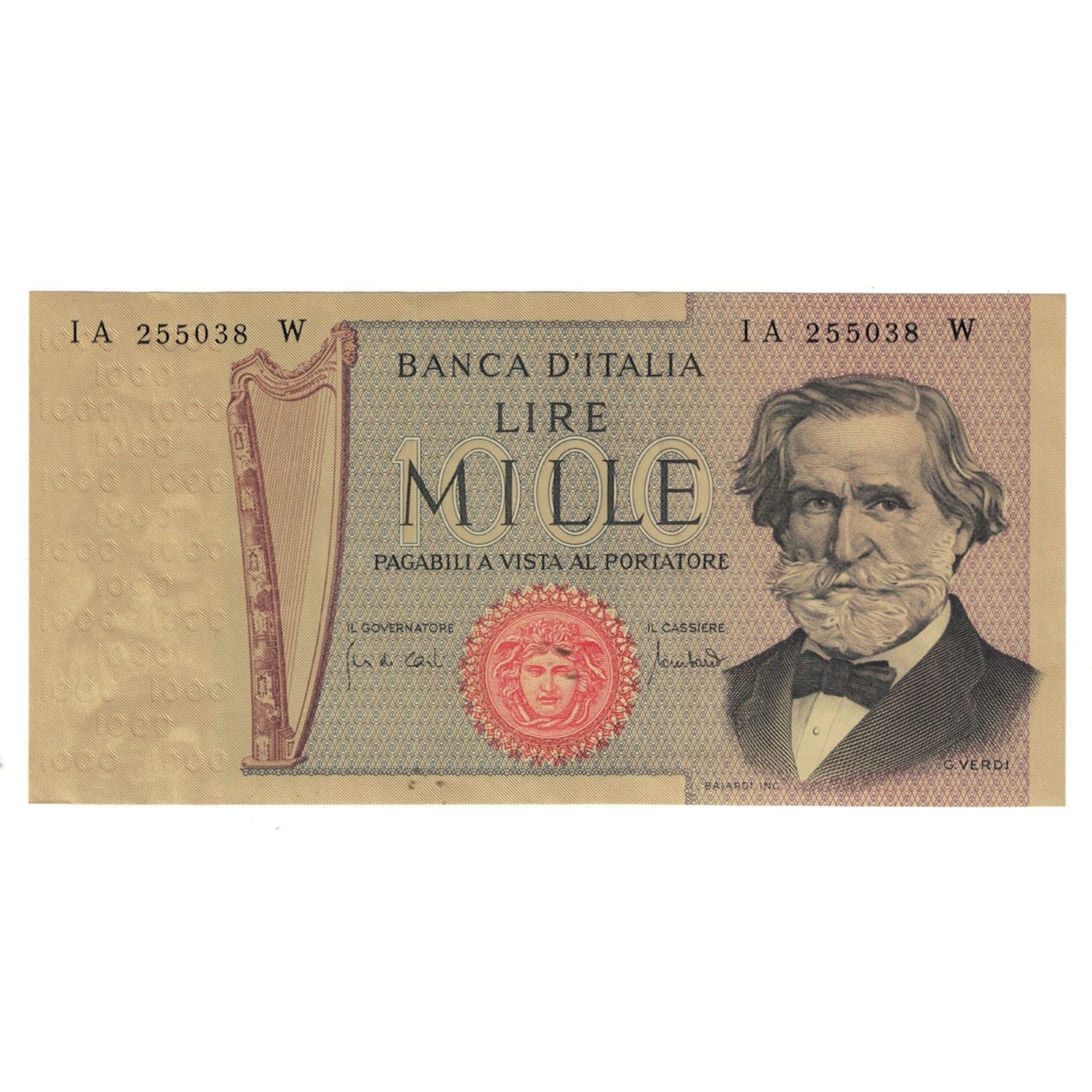 Banknote, Italy, 1000 Lire, KM:101g, EF(40-45)