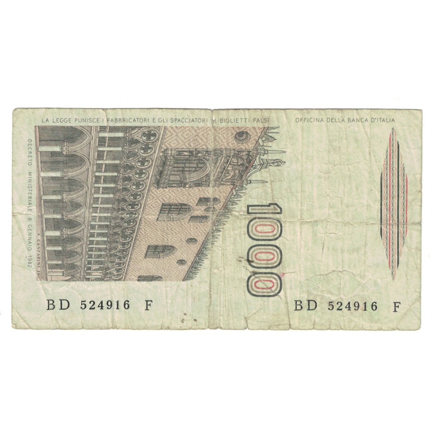 Banknote, Italy, 1000 Lire, 1982, 1982-01-06, KM:109a, EF(40-45)