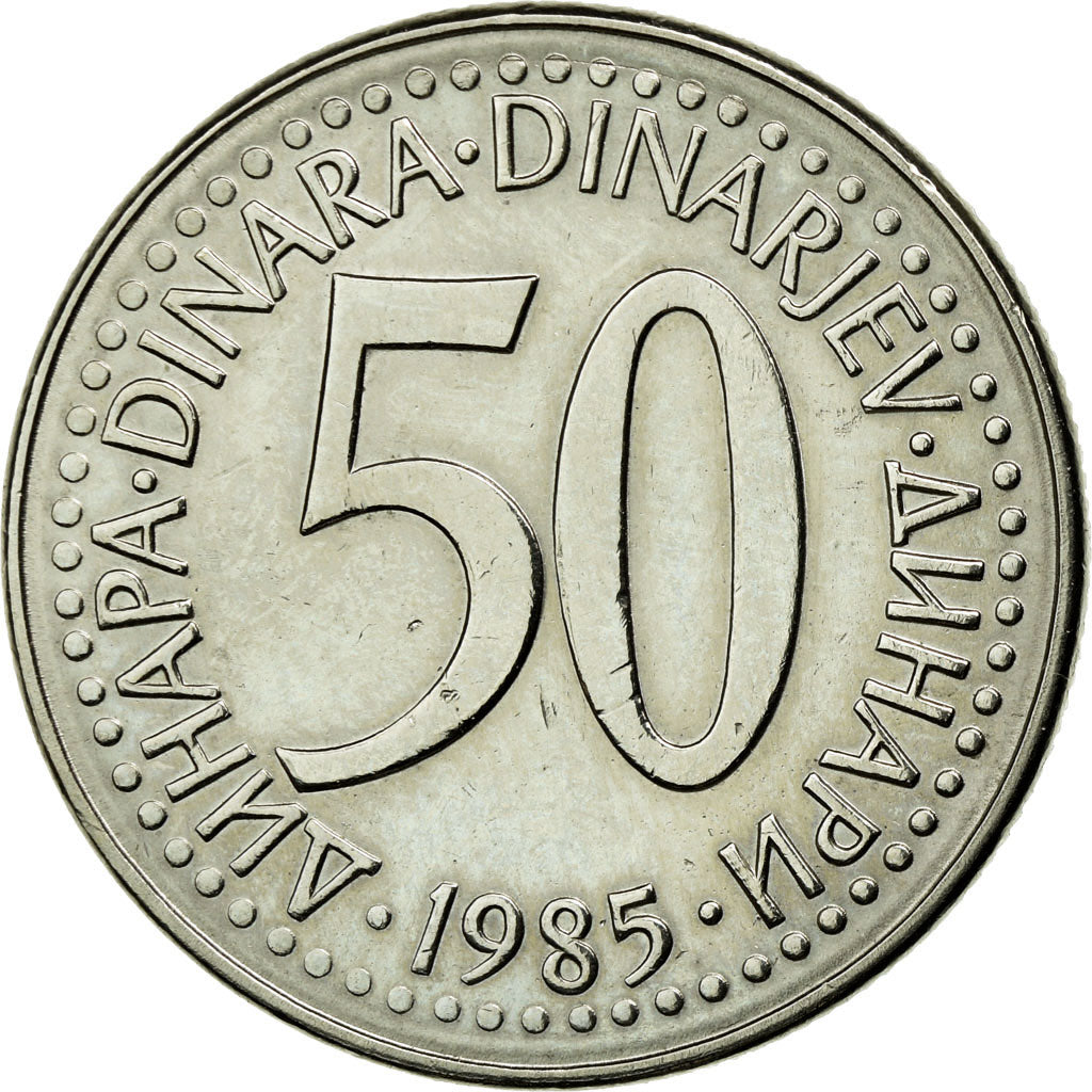 Moneta, Iugoslavia, 50 Dinara, 1985, BB, Rame-nichel-zinco, KM:113