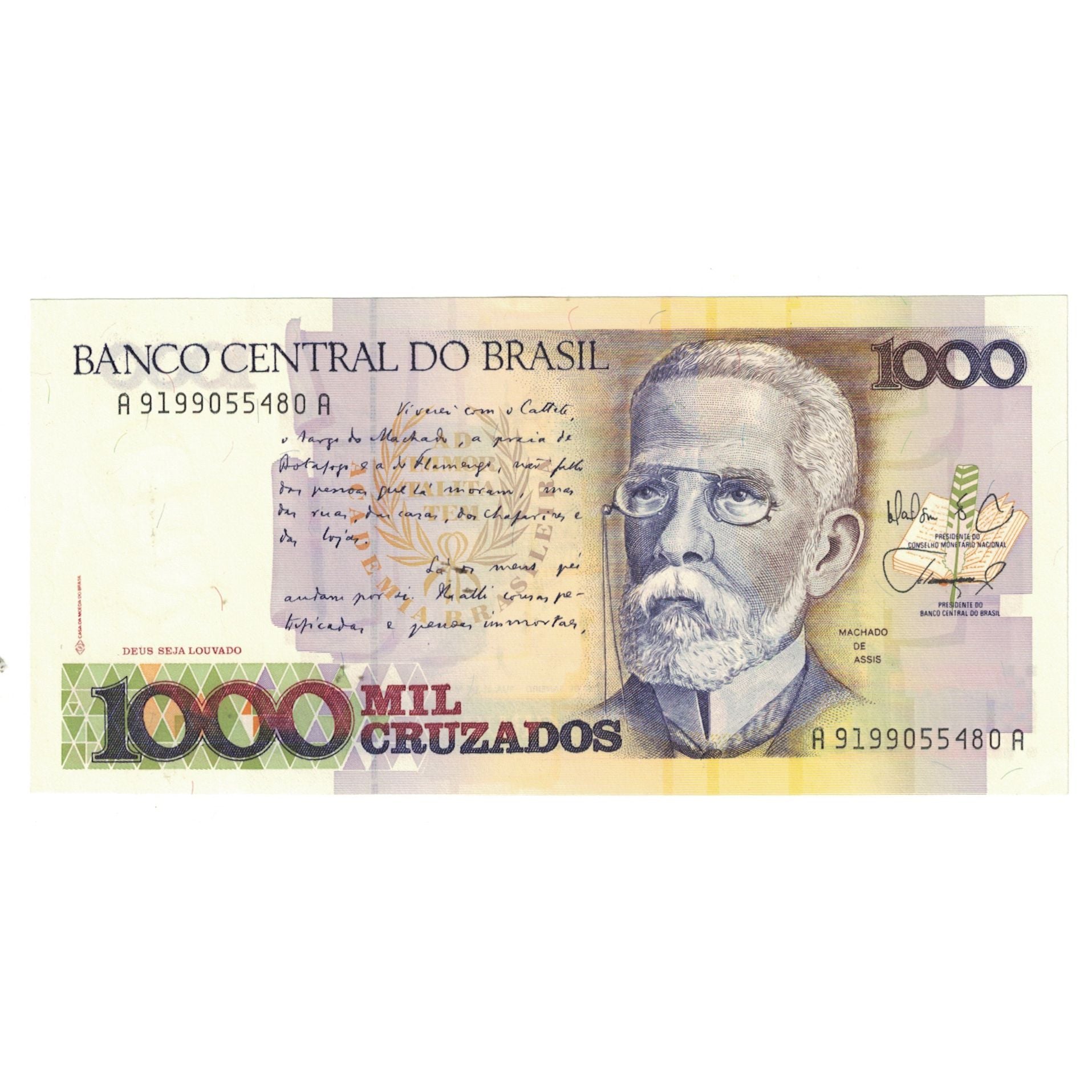 Banknote, Brazil, 1000 Cruzados, KM:213a, UNC(63)