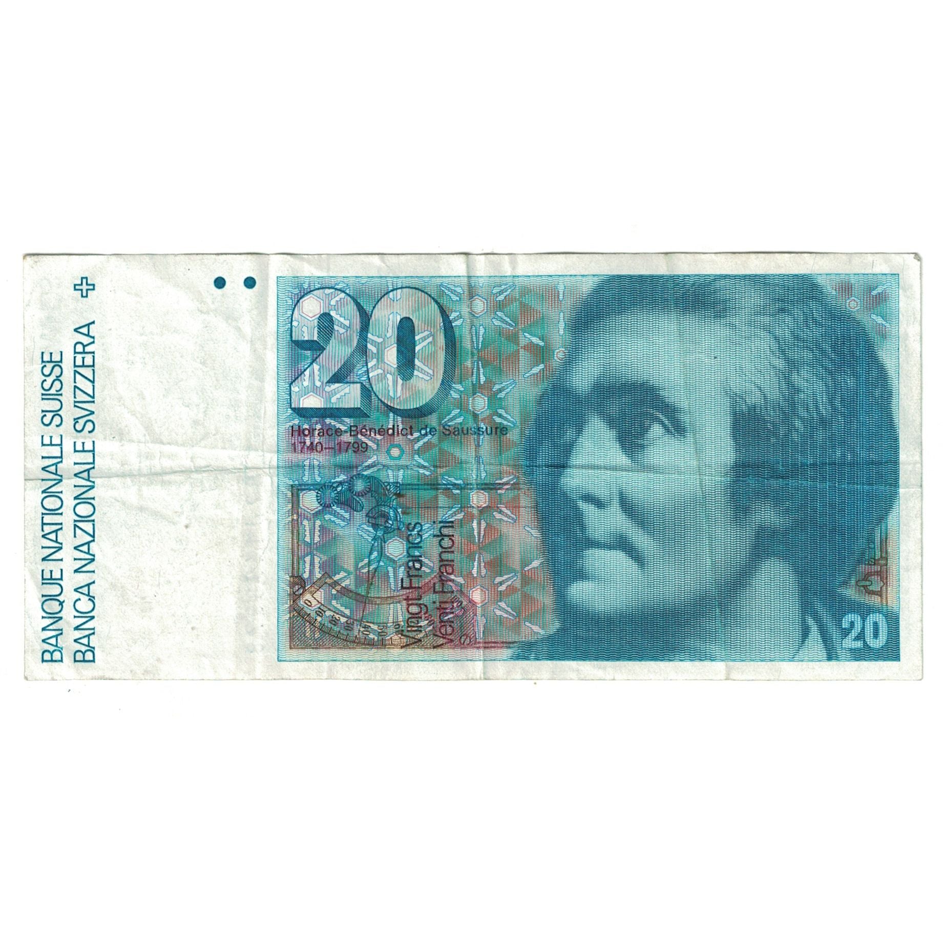 Banknote, Switzerland, 20 Franken, 1983, 1983, KM:55e, EF(40-45)