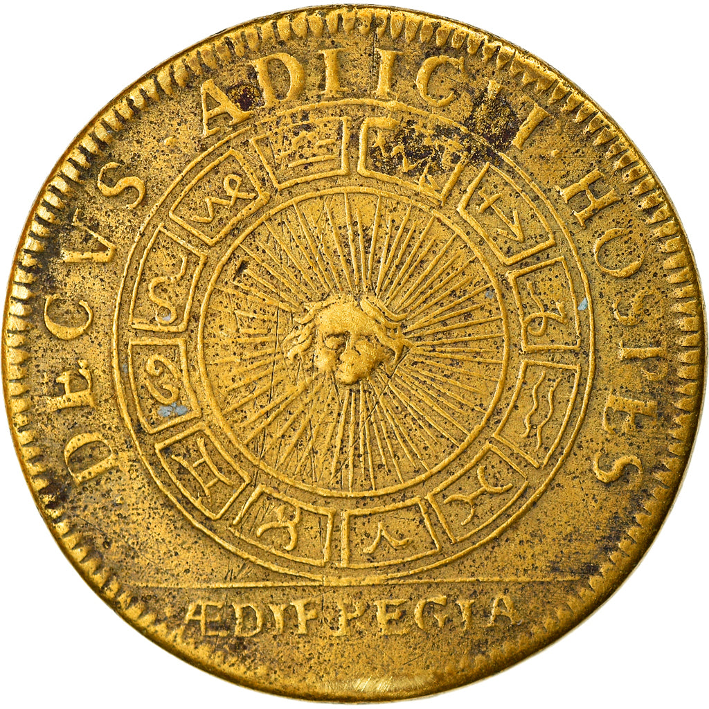 France, Token, Louis XIV, Bâtiments du roi, Brass, VF(30-35), Feuardent:3022