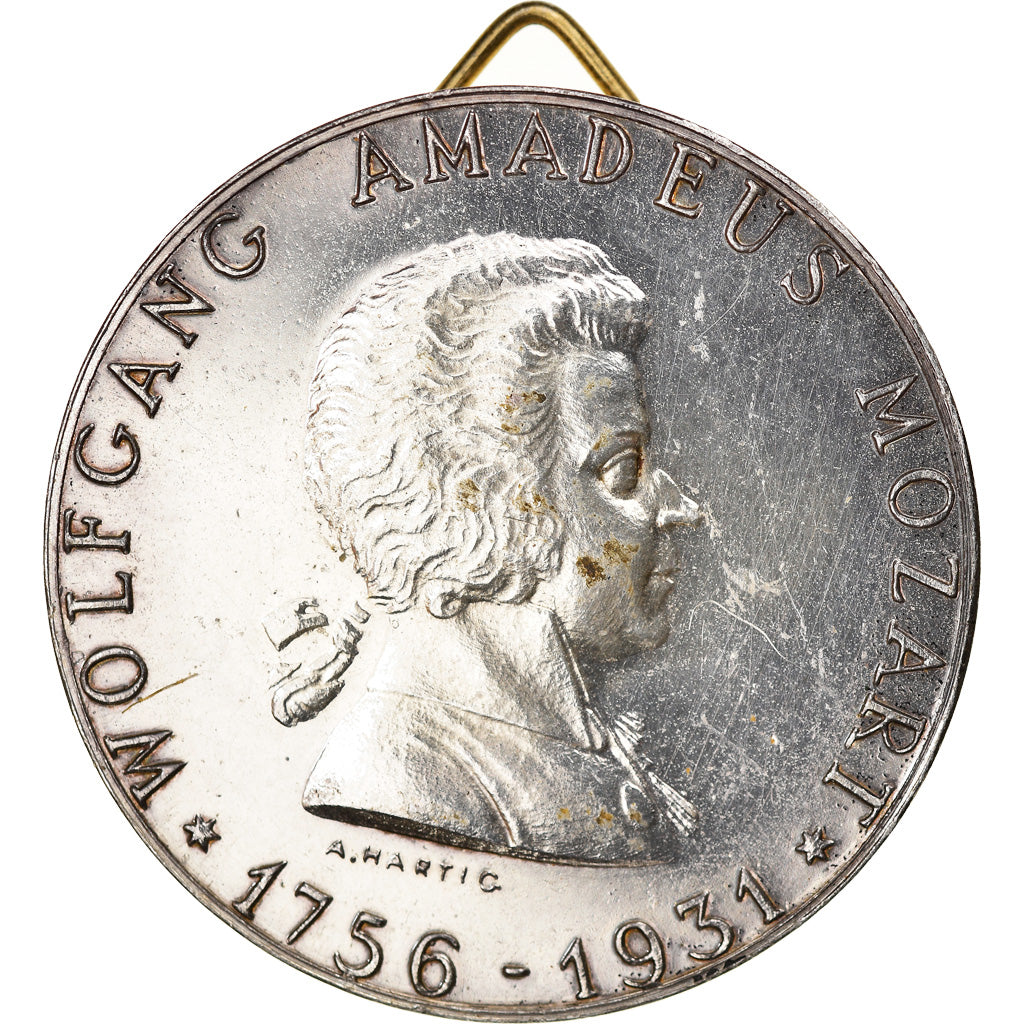 Francia, medalla, Wolfgang Amadeus Mozart, Arts & Culture, 1931, Hartig, MBC+