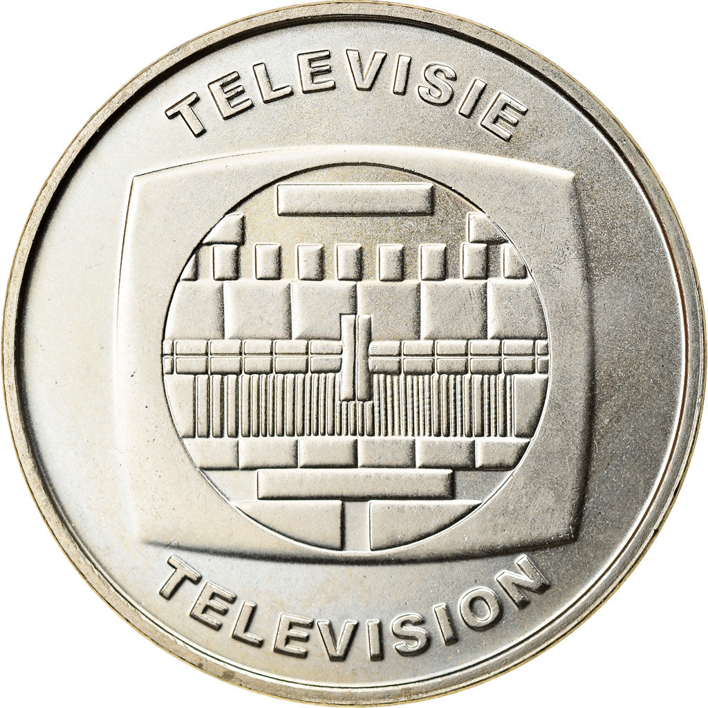 Belgium, Token, 150 Ans, Télévision, Society, 2003, MS(63), Copper-nickel