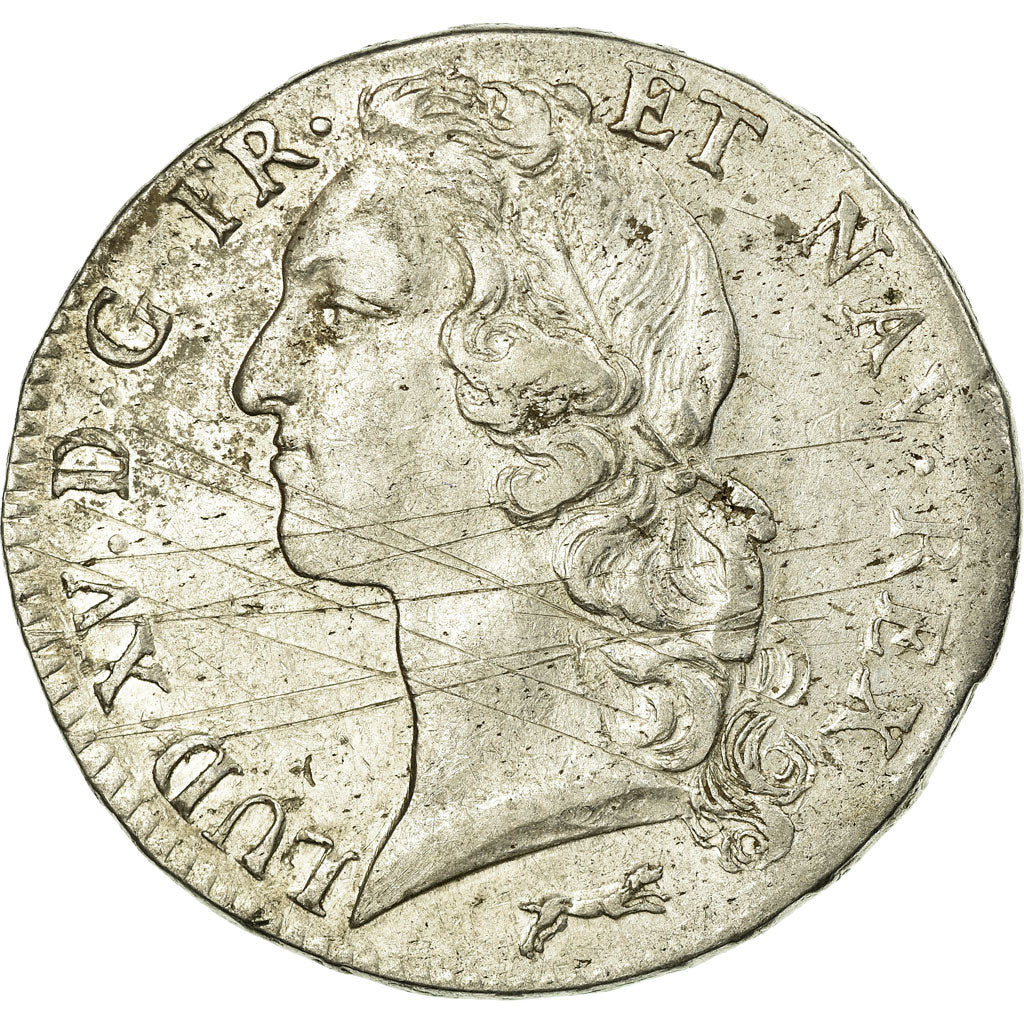 Moneda, Francia, Louis XV, Ecu, 1759, Orléans, MBC+, Plata, KM:523.18