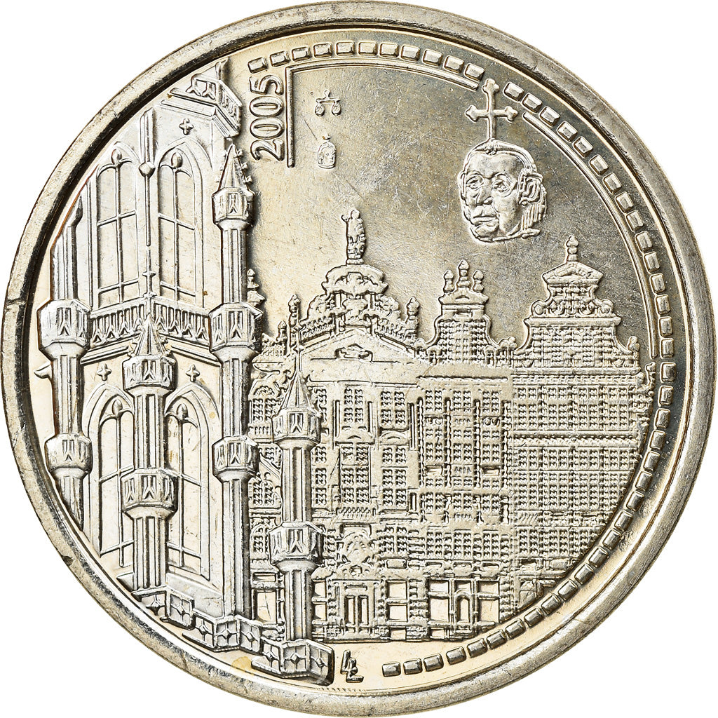 Belgique, Jeton, Patrimoine Mondial, Arts & Culture, 2005, SUP+, Copper-nickel