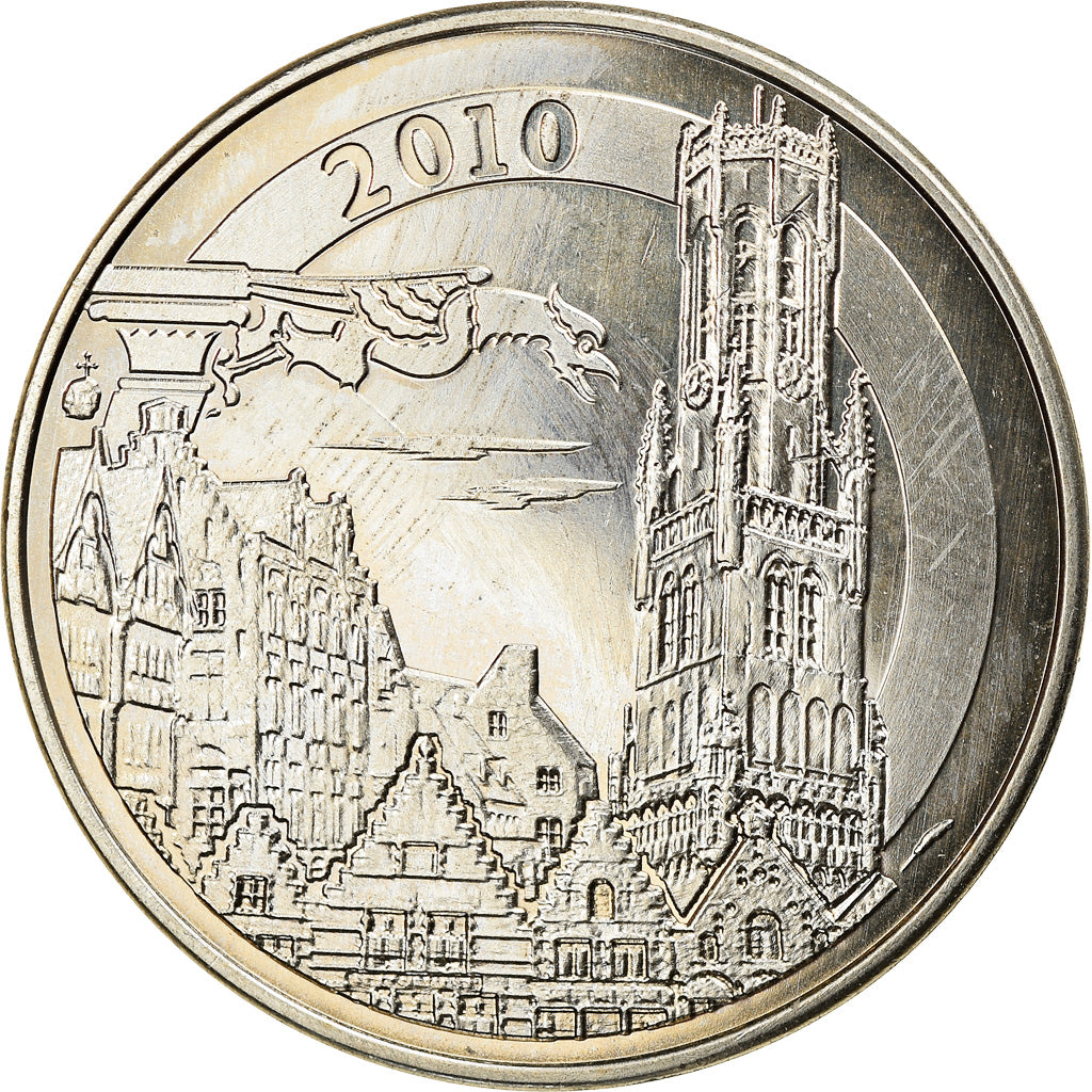 Belgium, Token, Patrimoine Mondial, Arts & Culture, 2010, MS(63), Copper-nickel