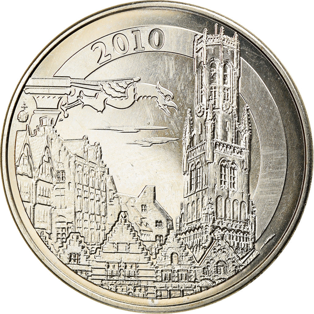Belgium, Token, Patrimoine Mondial, Arts & Culture, 2010, MS(64), Copper-nickel