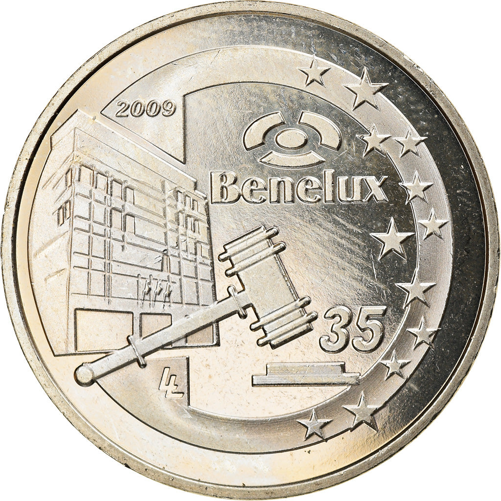 Belgium, Token, Benelux, Geography, 2009, MS(64), Cupro-nickel