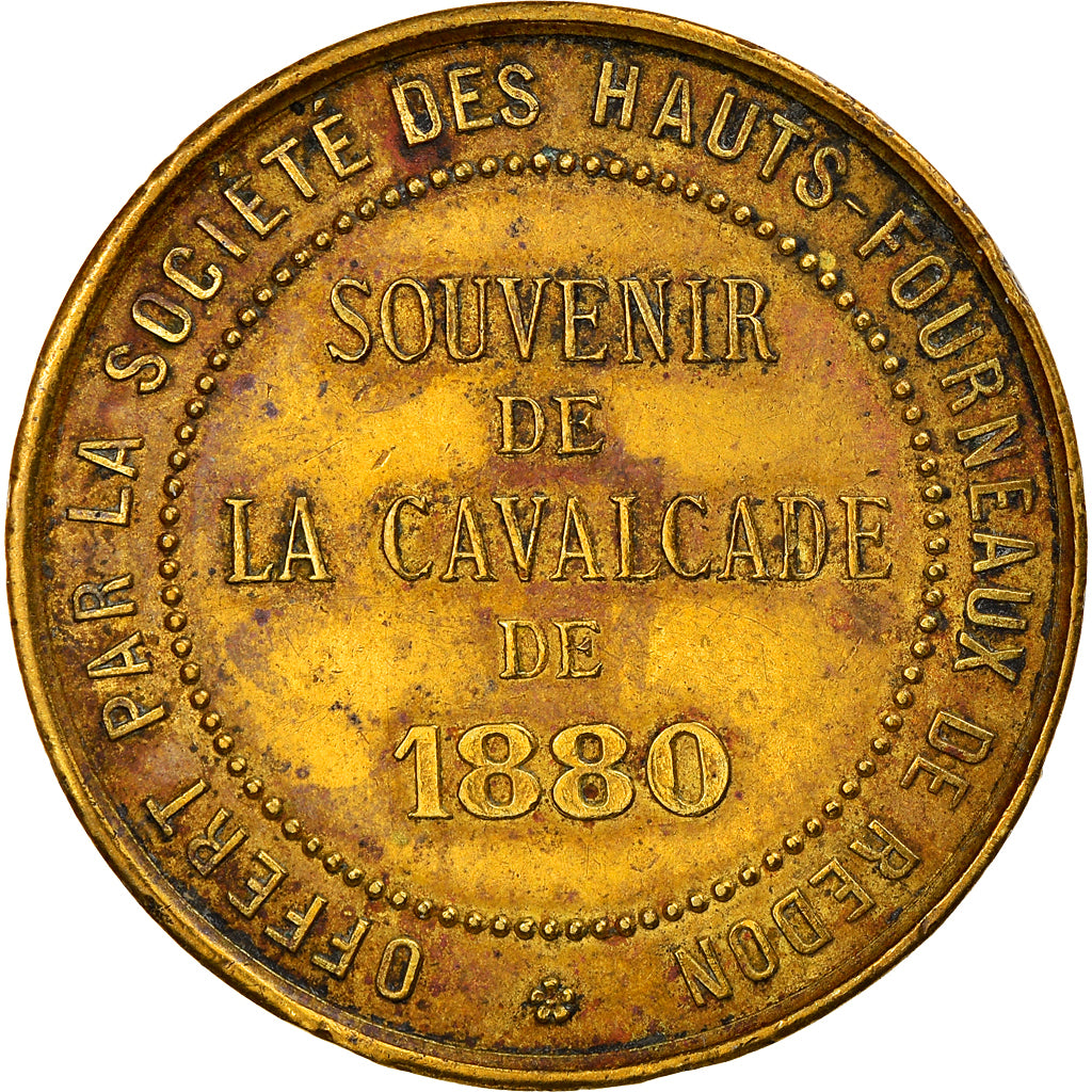 France, Token, Cavalcade, Société des Hauts Fourneaux de Redon, 1880