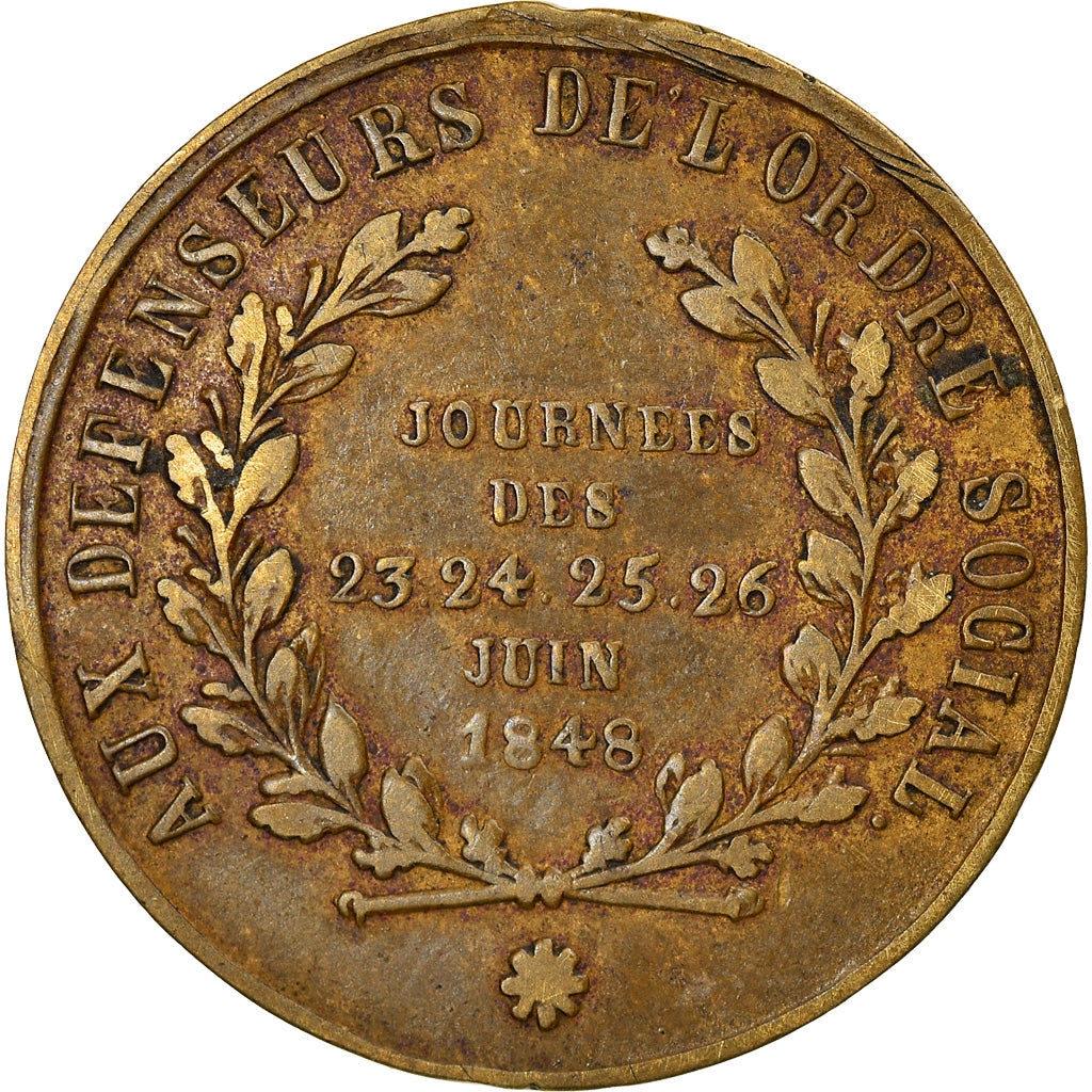 France, Jeton, French Second Republic, Général Cavaignac, Journées de Juin