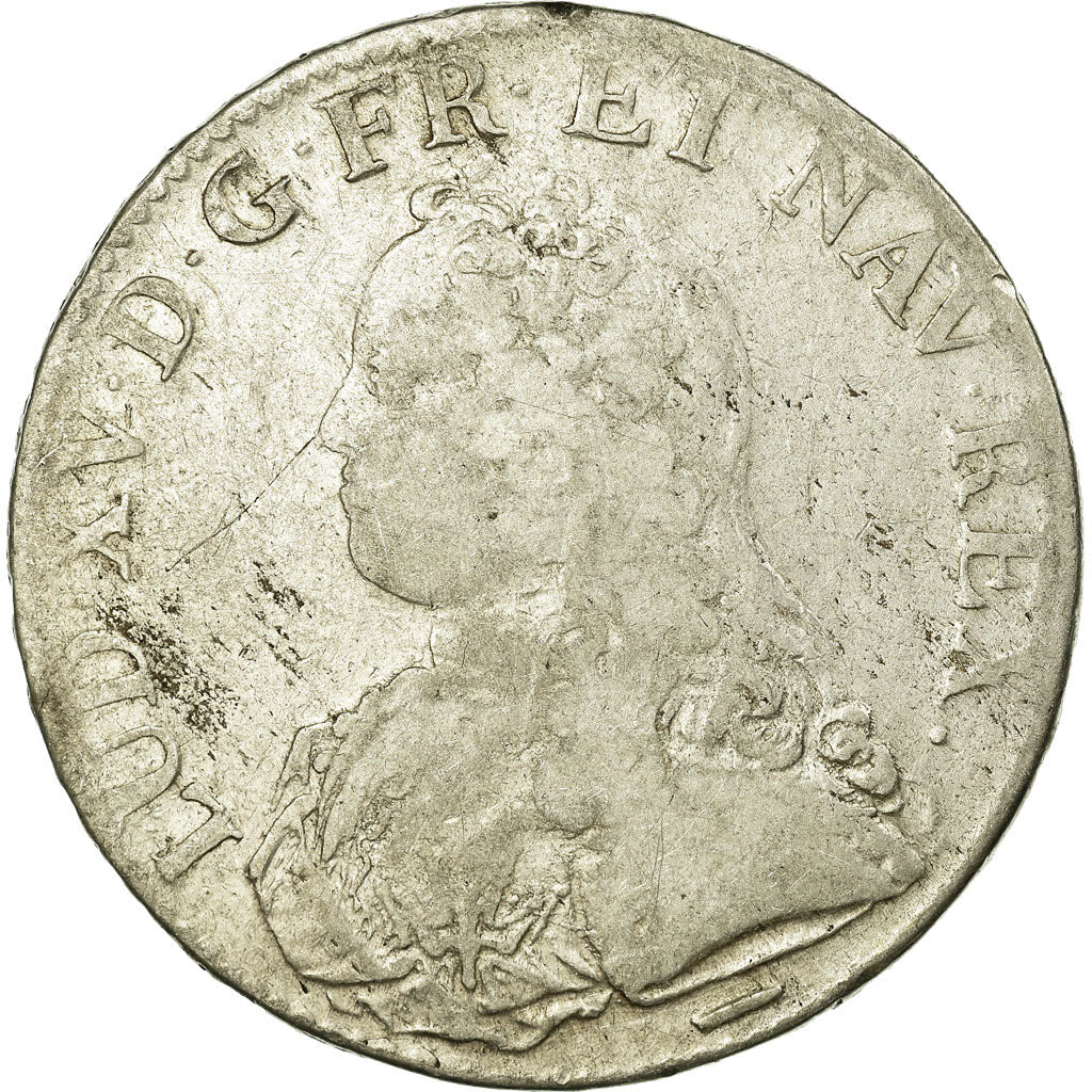 Coin, France, Louis XV, Écu aux branches d'olivier, Ecu, 1730, Lille