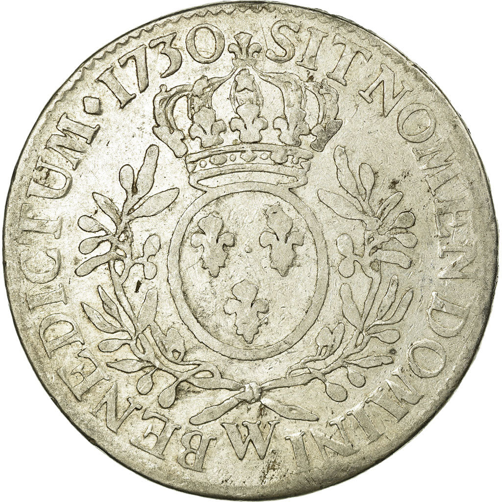 Coin, France, Louis XV, Écu aux branches d'olivier, Ecu, 1730, Lille