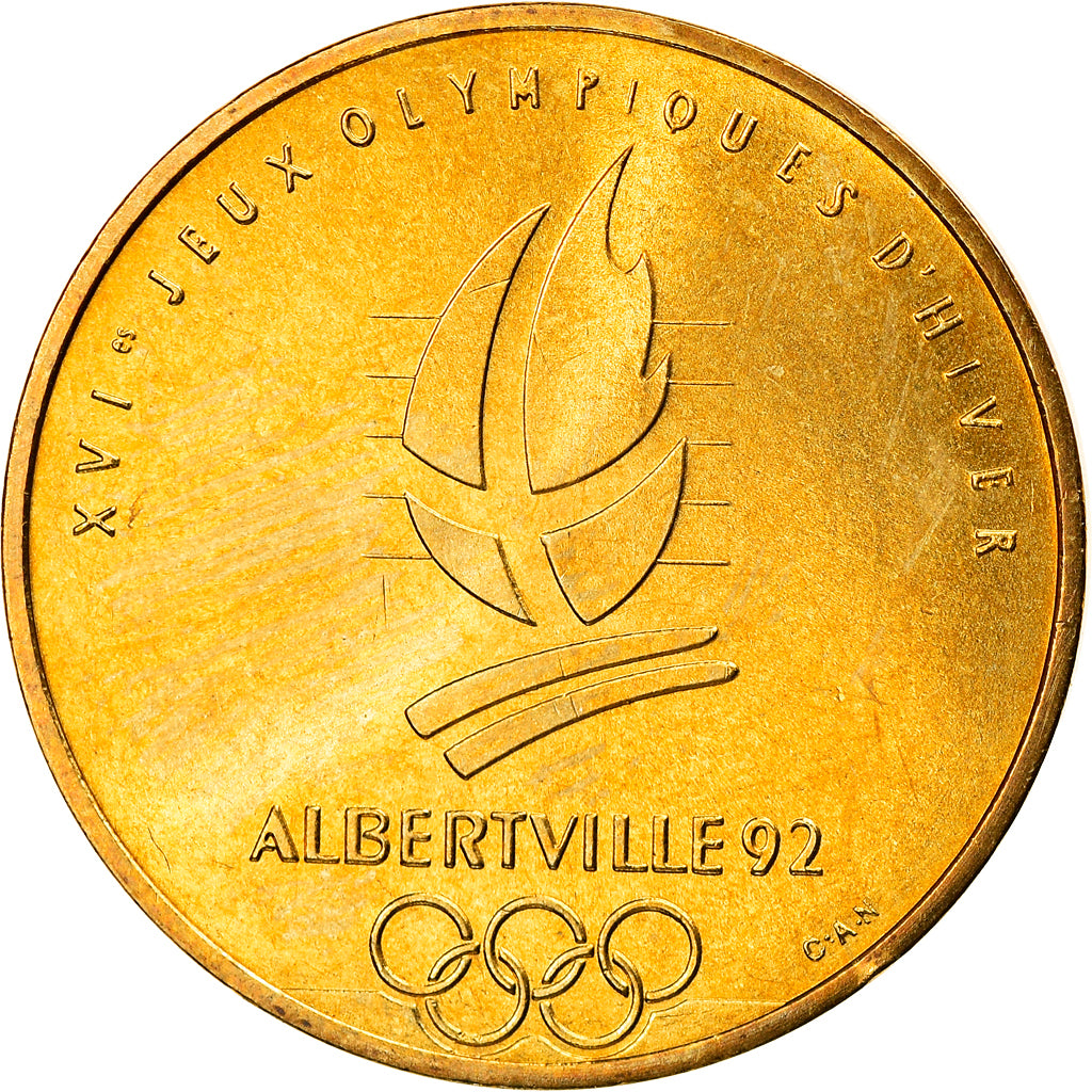 France, Jeton, XVIème JO d'Albertville, Oslo, Sports & leisure, 1992, FDC
