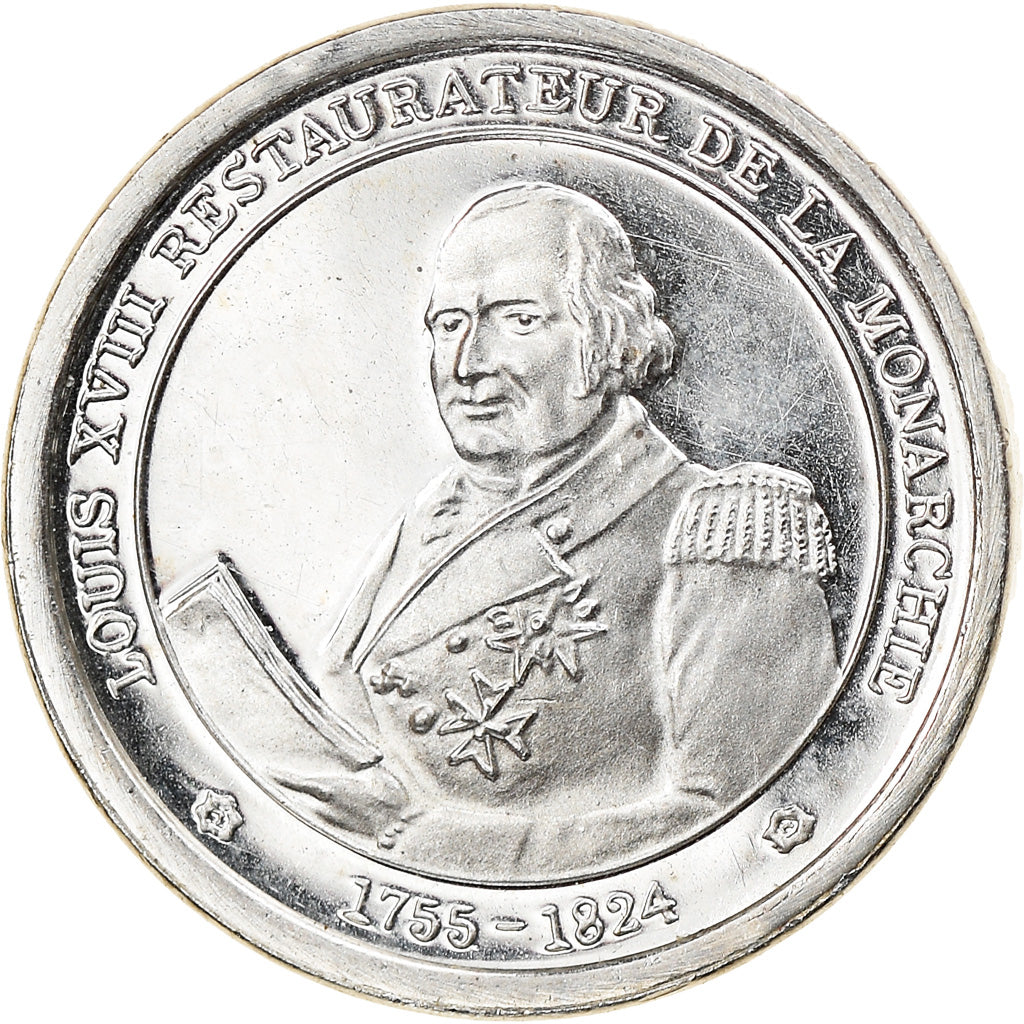 France, Medal, Louis XVIII, Restaurateur de la Monarchie, History, MS(63)