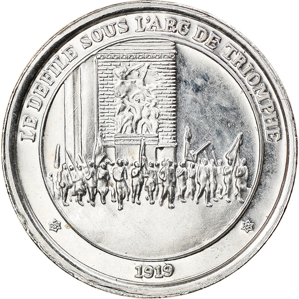 France, Medal, Le Défilé sous l'Arc de Triomphe en 1919, History, MS(63)