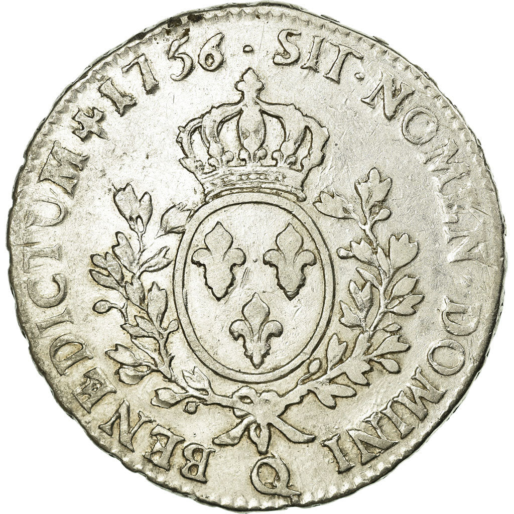 Coin, France, Louis XV, Écu au bandeau, Ecu, 1756, Perpignan, VF(30-35)