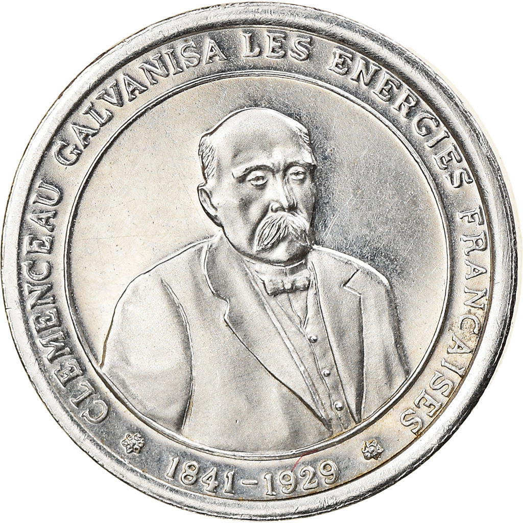 France, Medal, Georges Clemenceau, History, MS(63), Silver