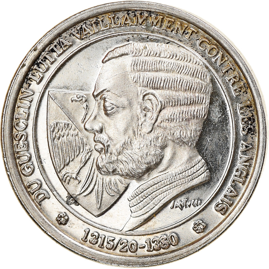 France, Médaille, Le Chevalier Bertrand Du Guesclin, History, SPL, Argent
