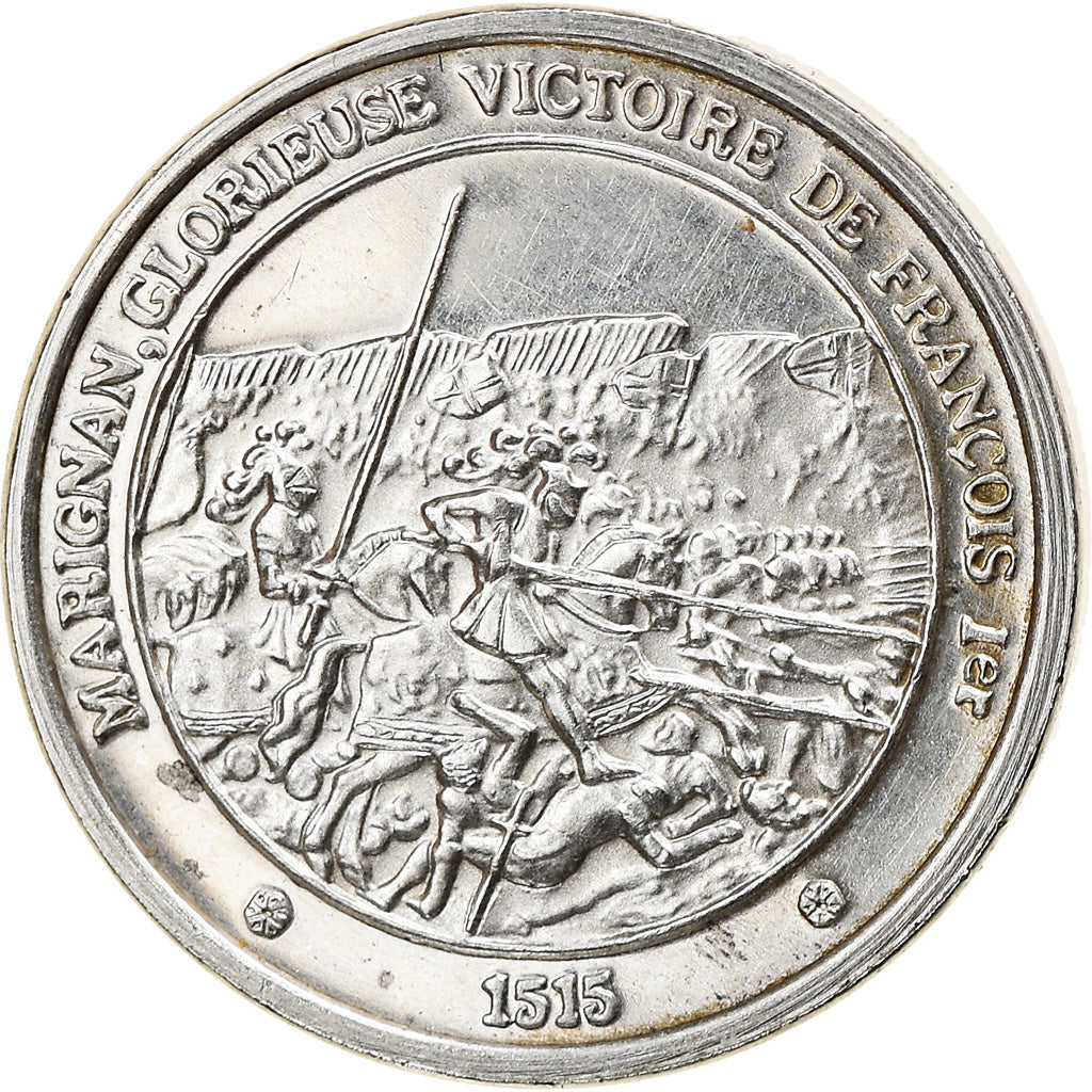 France, Medal, François Ier, Bataille de Marignan, History, MS(63), Silver