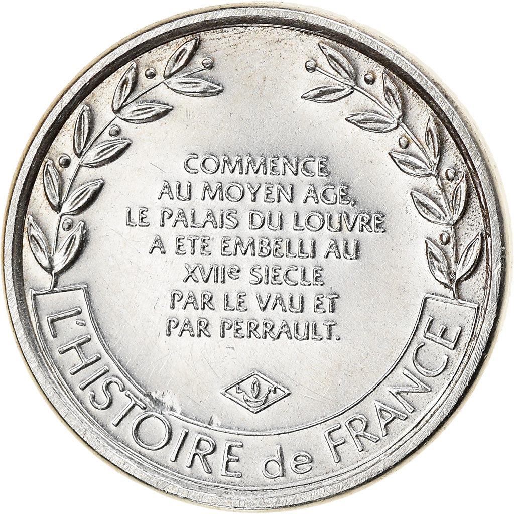 France, Medal, Le Louvre, Palais des Rois, History, MS(63), Silver