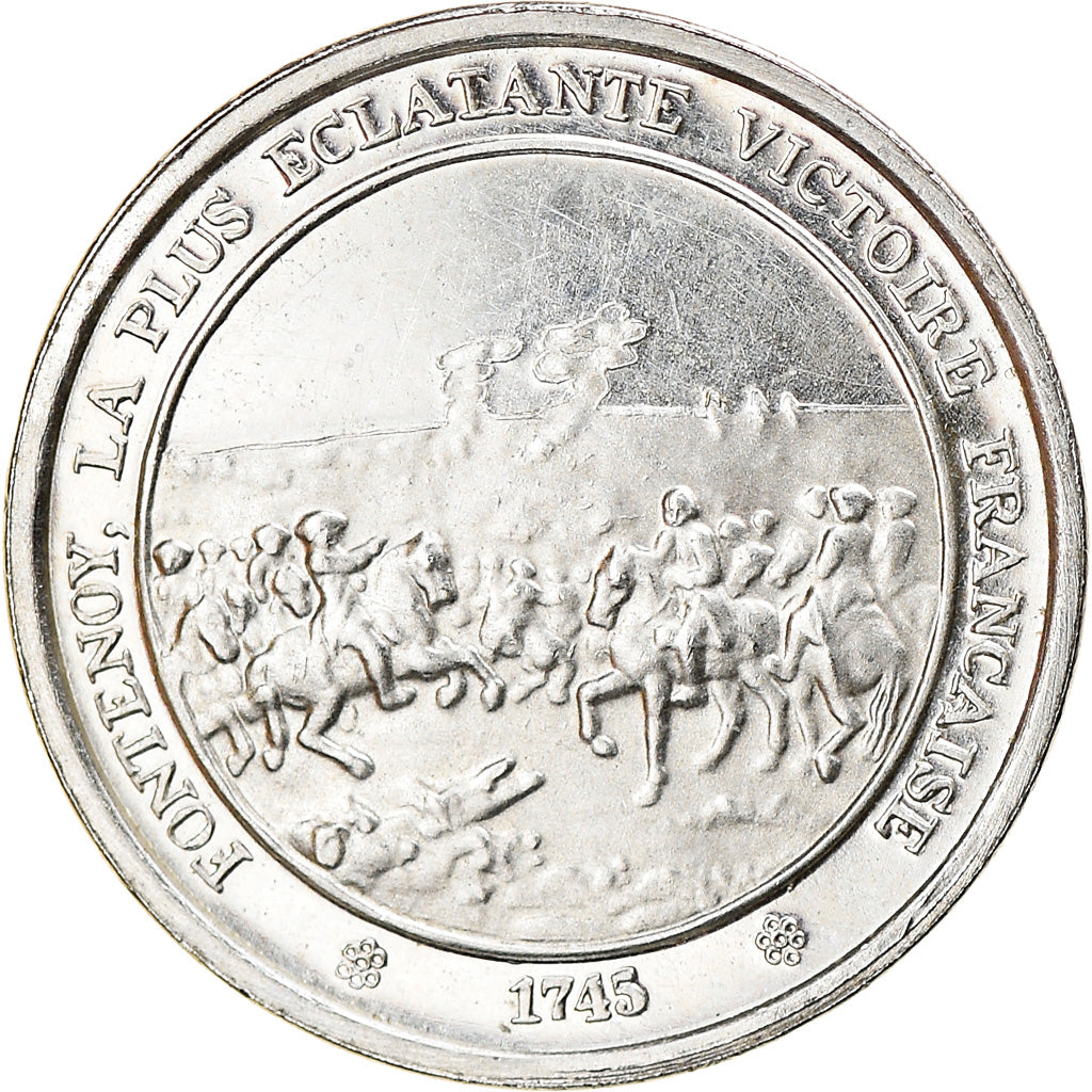 France, Medal, Louis XV, Victoire de Fontenoy, History, MS(63), Silver