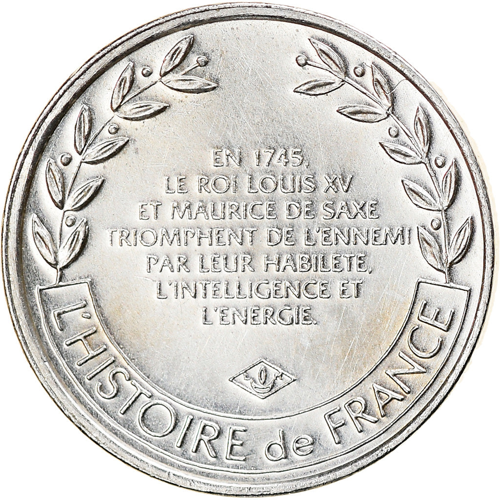 France, Medal, Louis XV, Victoire de Fontenoy, History, MS(63), Silver