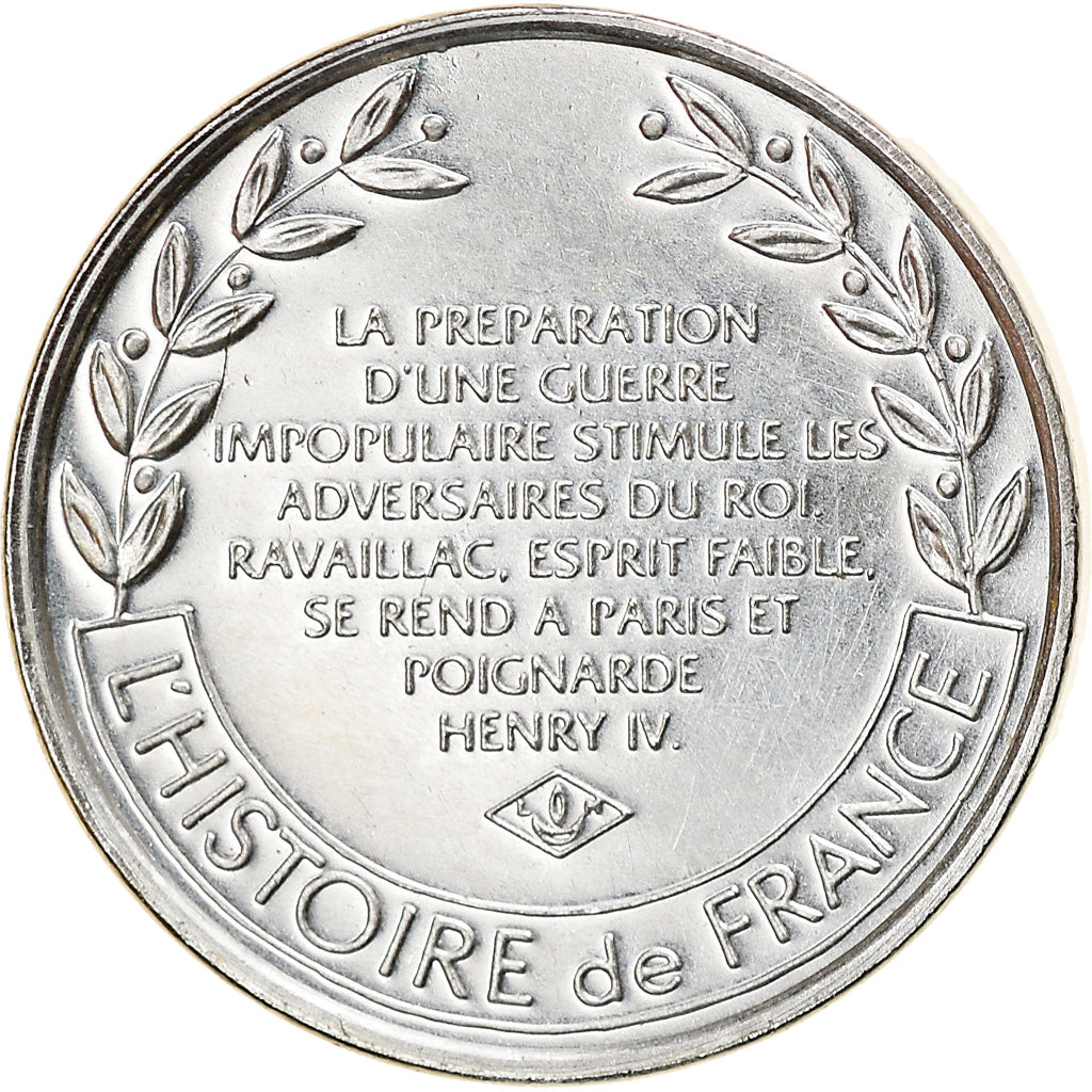 France, Medal, Assassinat d'Henri IV, History, MS(63), Silver