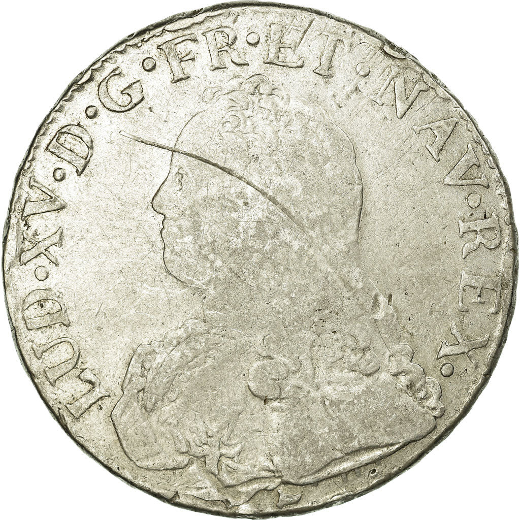 Moneta, Francia, Louis XV, Écu aux branches d'olivier, Ecu, 1734, Limoges, MB